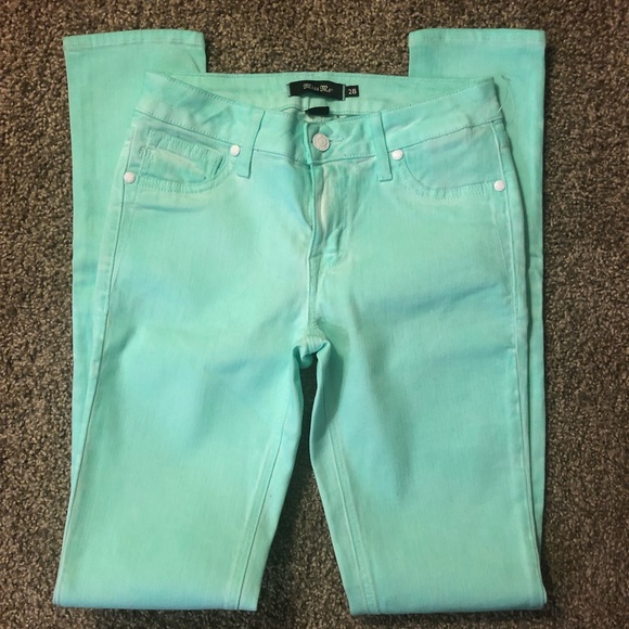 NWOT Mint Green “MISS ME” skinny jeans size 28/33 - Picture 4 of 5